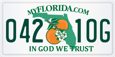FL license plate 0421OG
