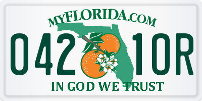 FL license plate 0421OR