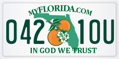 FL license plate 0421OU