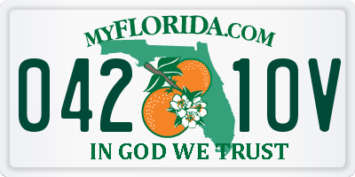 FL license plate 0421OV