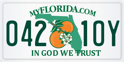 FL license plate 0421OY