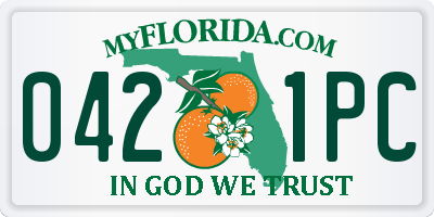FL license plate 0421PC