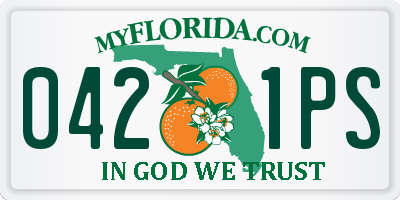 FL license plate 0421PS