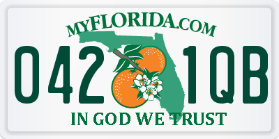 FL license plate 0421QB