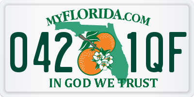 FL license plate 0421QF