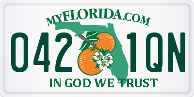 FL license plate 0421QN