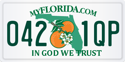 FL license plate 0421QP
