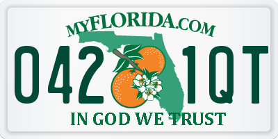 FL license plate 0421QT