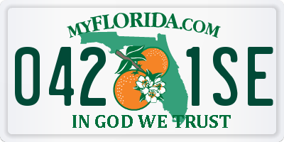 FL license plate 0421SE
