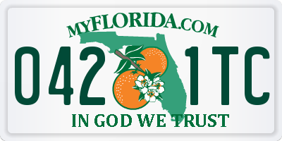 FL license plate 0421TC