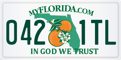 FL license plate 0421TL