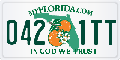FL license plate 0421TT