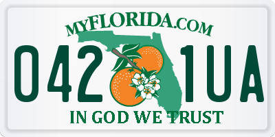 FL license plate 0421UA