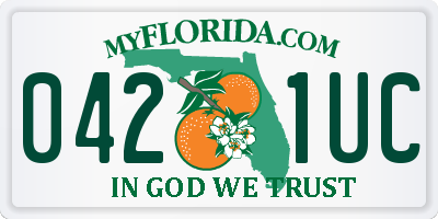FL license plate 0421UC