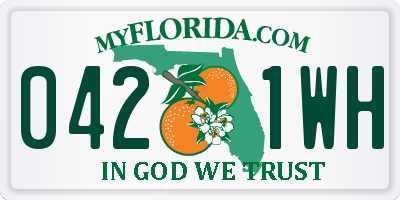 FL license plate 0421WH