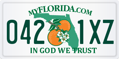 FL license plate 0421XZ