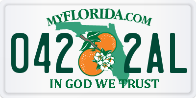 FL license plate 0422AL
