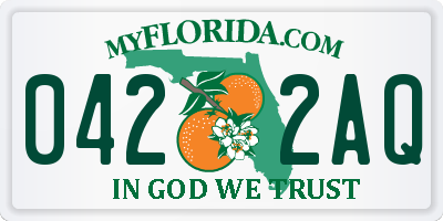 FL license plate 0422AQ