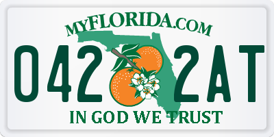 FL license plate 0422AT