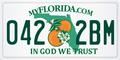 FL license plate 0422BM