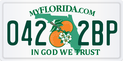 FL license plate 0422BP