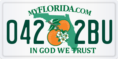 FL license plate 0422BU