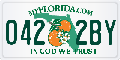 FL license plate 0422BY