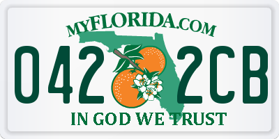 FL license plate 0422CB