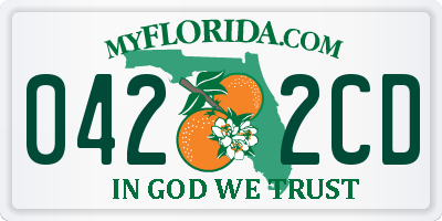 FL license plate 0422CD
