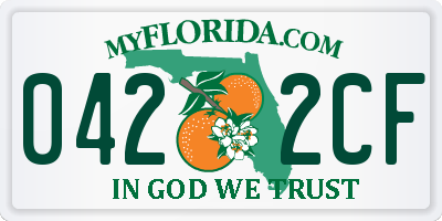 FL license plate 0422CF