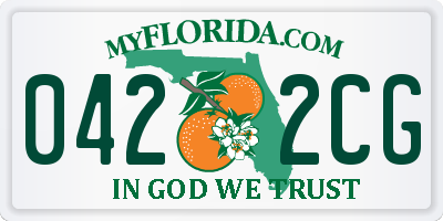 FL license plate 0422CG