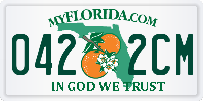 FL license plate 0422CM
