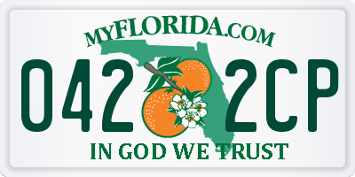 FL license plate 0422CP