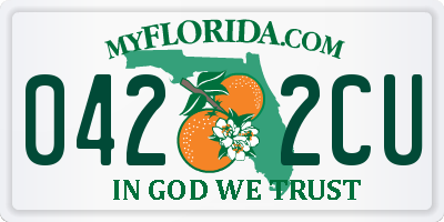 FL license plate 0422CU
