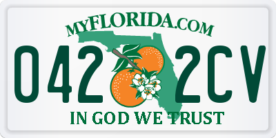 FL license plate 0422CV