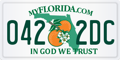 FL license plate 0422DC
