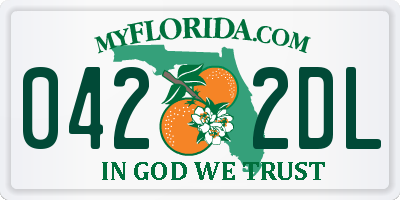 FL license plate 0422DL