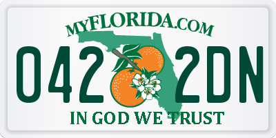 FL license plate 0422DN