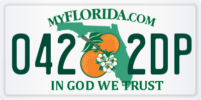 FL license plate 0422DP