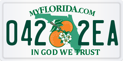 FL license plate 0422EA