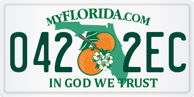 FL license plate 0422EC