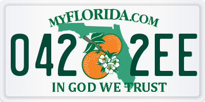 FL license plate 0422EE