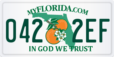 FL license plate 0422EF
