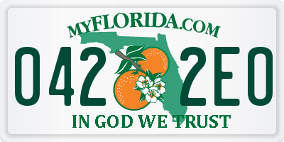 FL license plate 0422EO