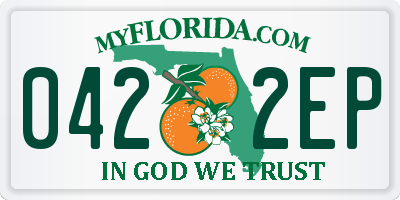 FL license plate 0422EP
