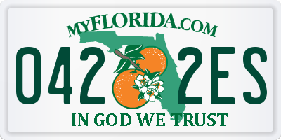 FL license plate 0422ES