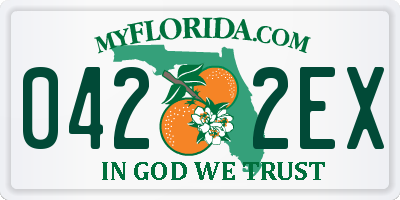 FL license plate 0422EX