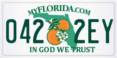FL license plate 0422EY