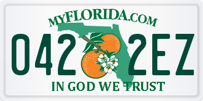 FL license plate 0422EZ