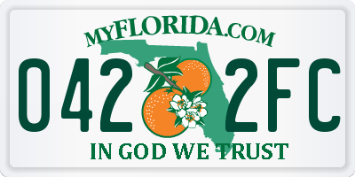 FL license plate 0422FC